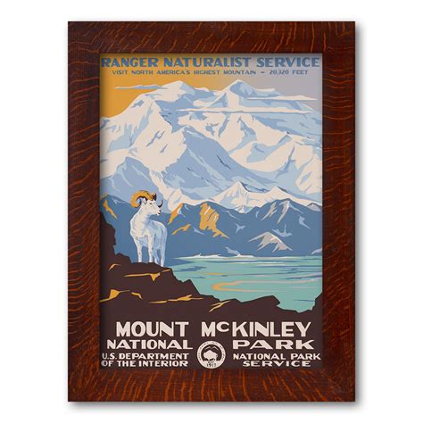 MOUNT MCKINLEY NATIONAL PARK, A Poster in the WPA tradition , Dard ...