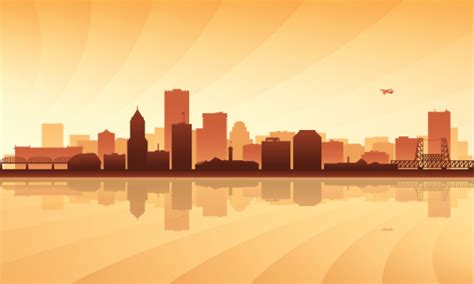 Portland City Skyline Detailed Silhouette Stock Illustration - Download Image Now - iStock