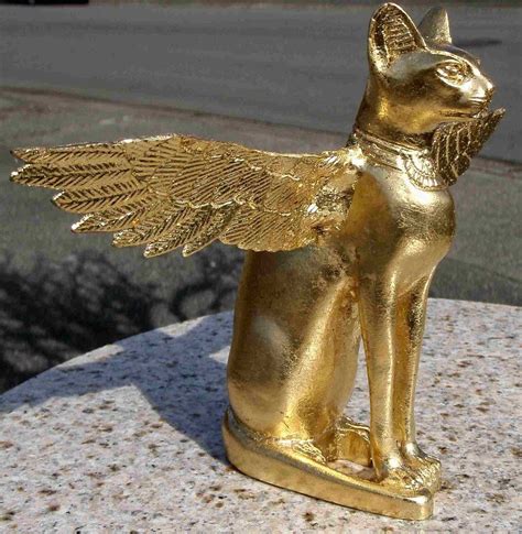 Golden Winged Bastet by LEXLOTHOR.deviantart.com Cats In Ancient Egypt, Ancient Aliens, Ancient ...