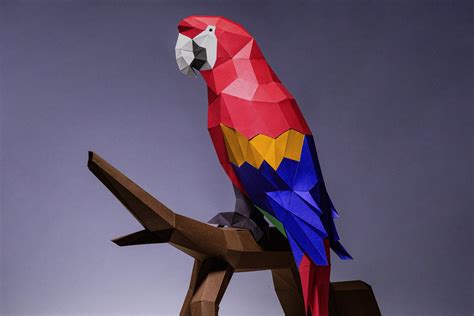 D Papercraft Birds On Wall Diy Paper Model Sculpture Origami | The Best Porn Website