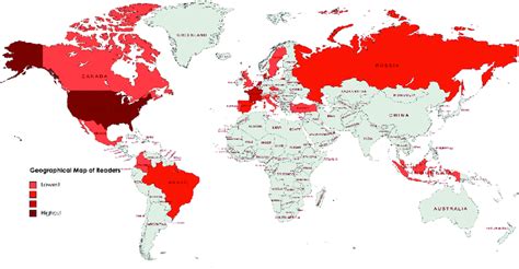 Geographical map of reader's publications of SU Hassan. | Download Scientific Diagram