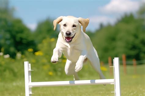 Premium AI Image | Labrador Retriever Agility Training