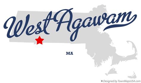 Map of West Agawam, MA, Massachusetts