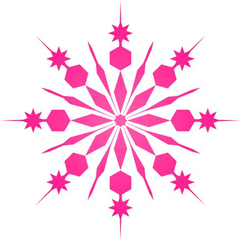 Pink Snowflake Clip Art at Clker.com - vector clip art online, royalty free & public domain