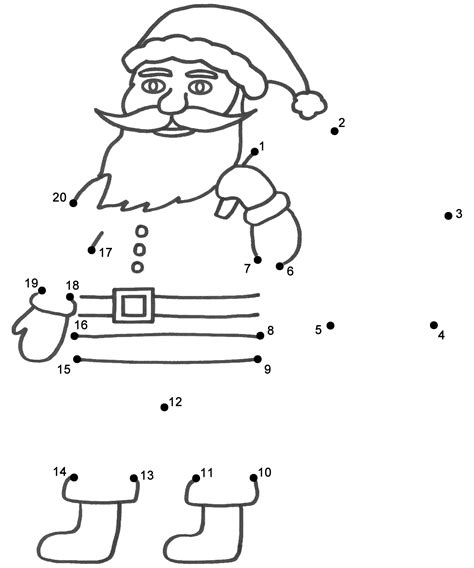 christmas dot to dot counting in 2s - Clip Art Library