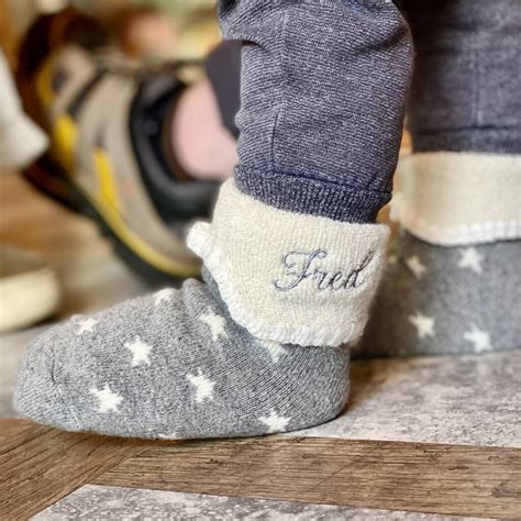 Personalised Super Soft Cosy Star Socks By The Alphabet Gift Shop