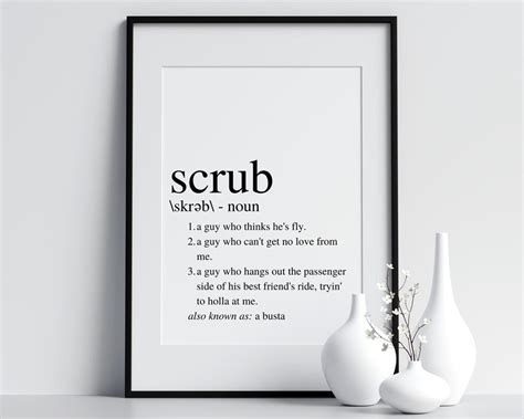 Hip Hop Lyrics Wall Art No Scrubs TLC Song Lyrics Scrub | Etsy