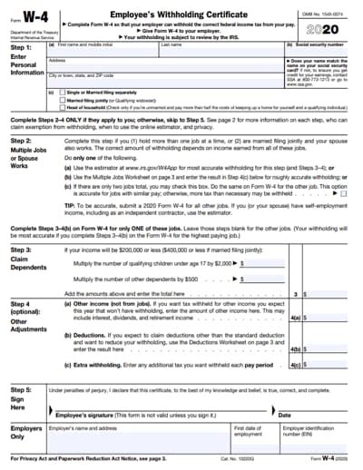 Pdf W4 Form 2023 - Printable Forms Free Online