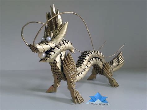 Origami 3D - Dragão - Dragon | Origami, Samouraï