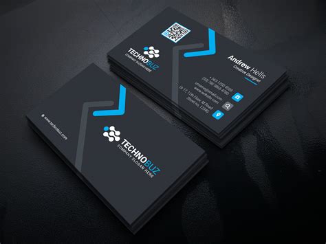 High Tech Company Business Card Template · Graphic Yard | Graphic Templates Store