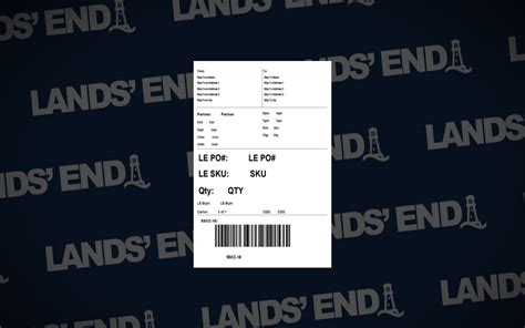 Lands' End Shipping Label Template | CYBRA