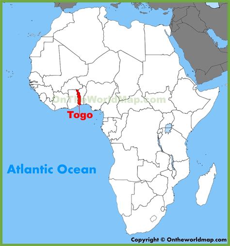 Togo location on the Africa map - Ontheworldmap.com