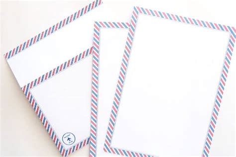 Free Printable Airmail Stationery Set - tortagialla