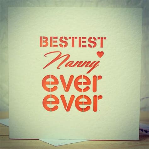 a card with the words bestest namny ever written in red on white paper