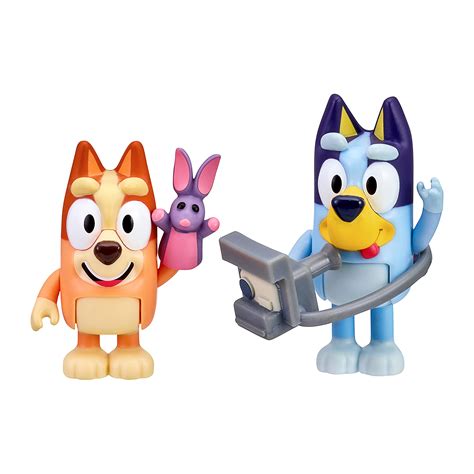 Buy Bluey and Bingo Photographer 2 Figure Playset Pack Articulated 2.5 ...