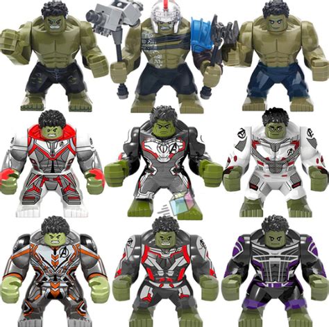 9pcs Gladiator Hulk Quantum Armor Professor Hulk Marvel Endgame Lego ...