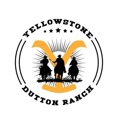 Yellowstone Dutton Ranch Cowboys and Horses Country 15645268 Vector Art ...