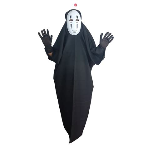 No Face Man Cosplay Costume Spirited Away Kaanashi Disguised Costumes Halloween Party Unisex ...