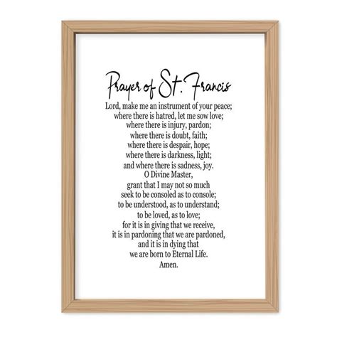 Prayer of Saint Francis of Assisi Printable,St Francis Prayer,The St. Francis’ Serenity Prayer ...