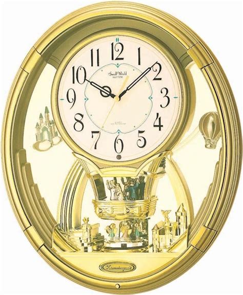 Rhythm Small World Magic Motion Wall Clock Gilt Dial With 2 Pendulum ...