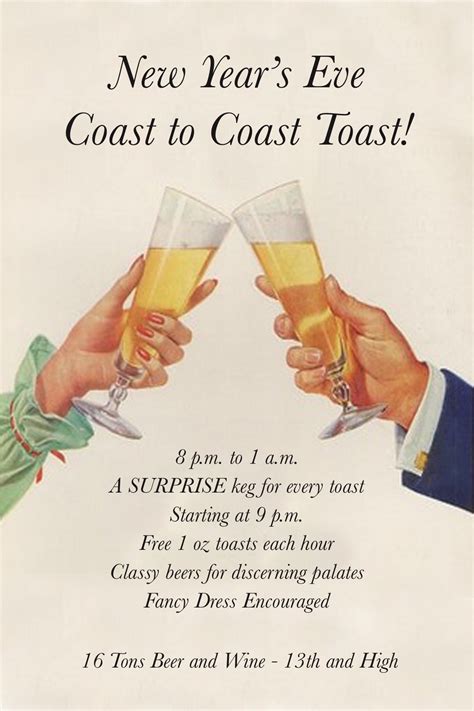 16 Tons Hosts New Year's Eve Coast to Coast Toast