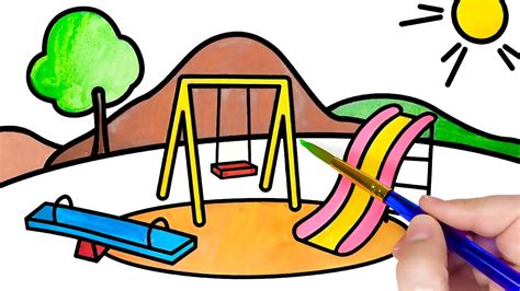 Coloring and Drawing for Kids, Toddlers - Playground - YouTube