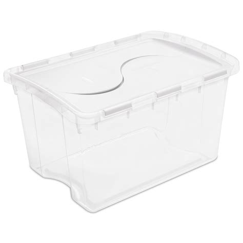 Sterilite 48 Qt. Hinged Lid Storage Box White Case of 6 - Walmart.com