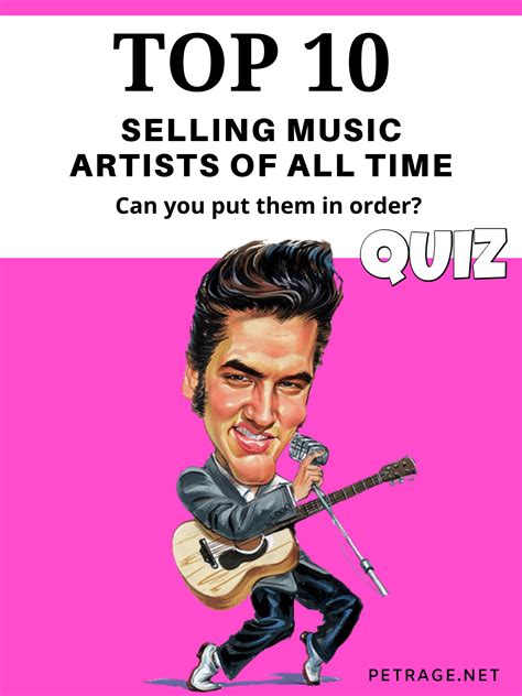 Top Ten Best Selling Music Artists of All Time Quiz | Music artists ...