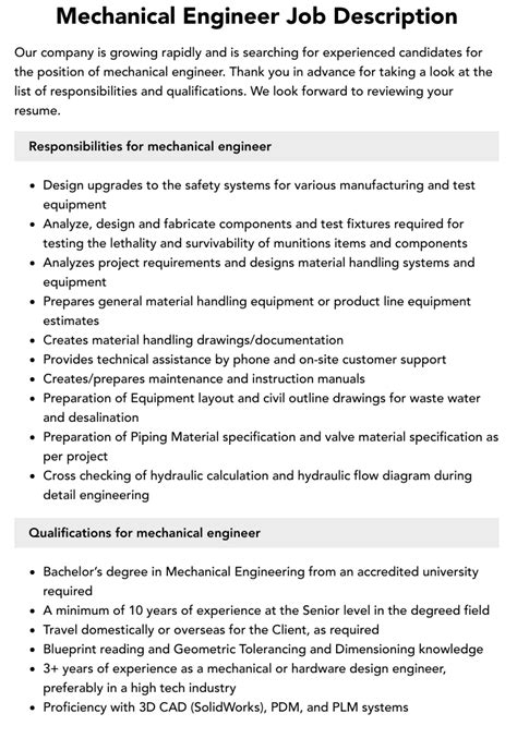 Mechanical Piping Engineer Job Description - Design Talk