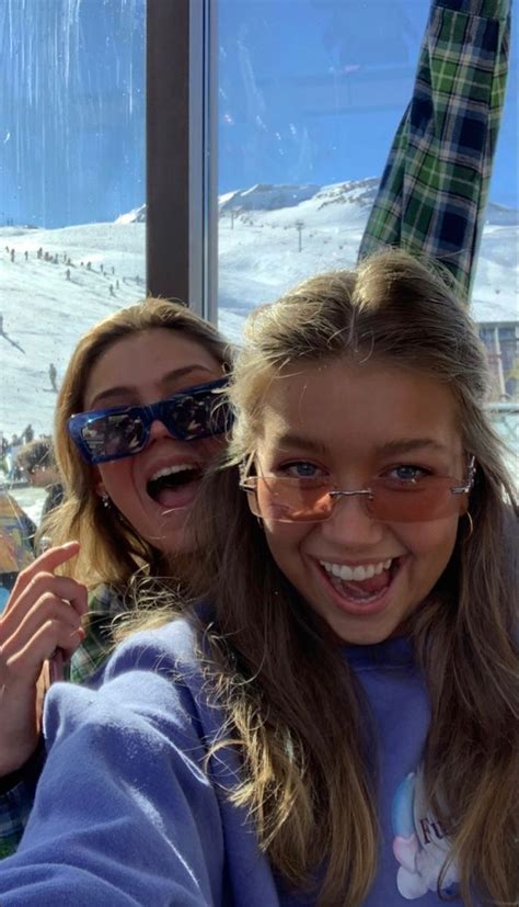 Bestfriends + skiing + winter + fun + sunglasses + sunshine + hair ...