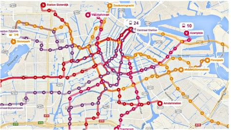 Amsterdam Train Route Map