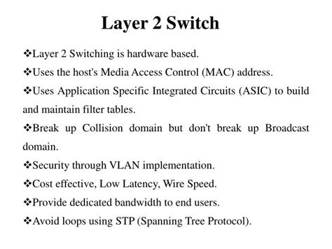 PPT - Layer 2 Switch PowerPoint Presentation, free download - ID:6514529