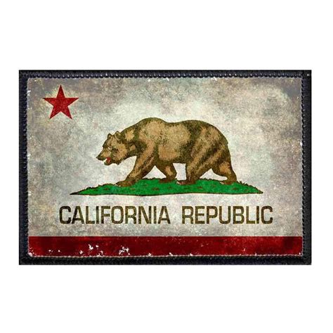 California State Flag Color Distressed Removable Hook Patch - Etsy