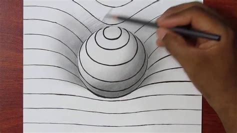 Comment dessiner une Sphère en 3D - Illusion d'optique - Tuto dessin Facile | Optical illusion ...