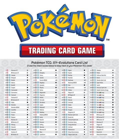 10 Best Pokemon Card Checklist Printable | Cool pokemon cards, Pokemon ...