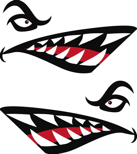 Shark Teeth Vehicle Sticker - TenStickers