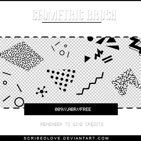 9 Geometric Brushes - Photoshop brushes