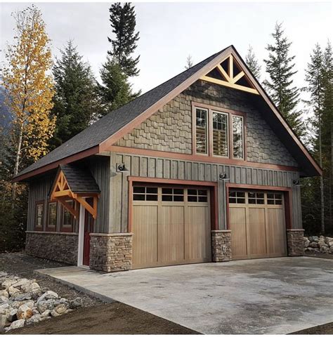 Pin by The Duchess on Log home | Garage exterior, House design, House ...