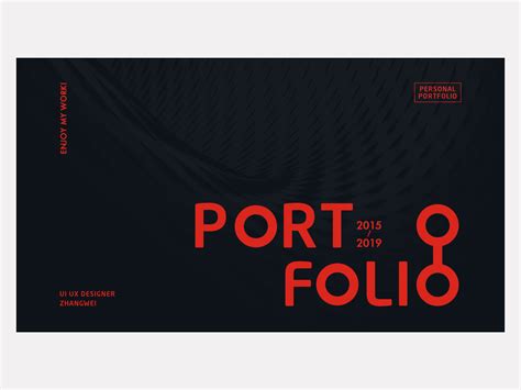 Portfolio cover design by Waylon on Dribbble