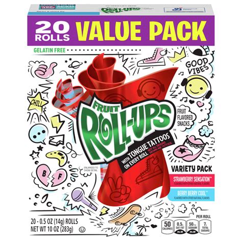 Save on Fruit Roll-Ups Unicorn Tongue Tattoos Variety Pack - 20 ct Order Online Delivery | Giant