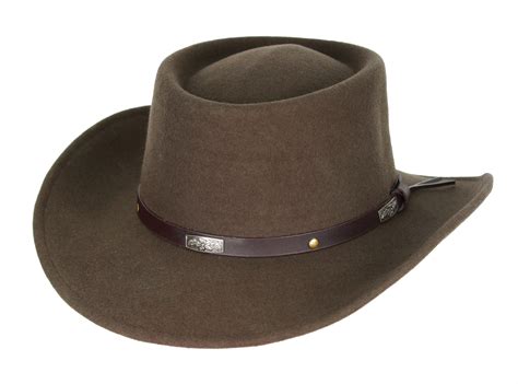 Cowboy Gambler the UNFORGIVEN Wool Felt Western Feather Men's Hat Brown ...