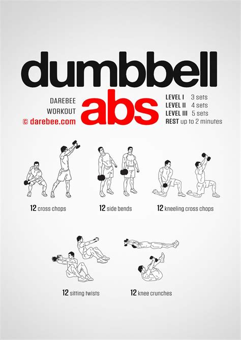 Dumbbell Abs Workout | Dumbbell ab workout, Dumbbell workout at home ...