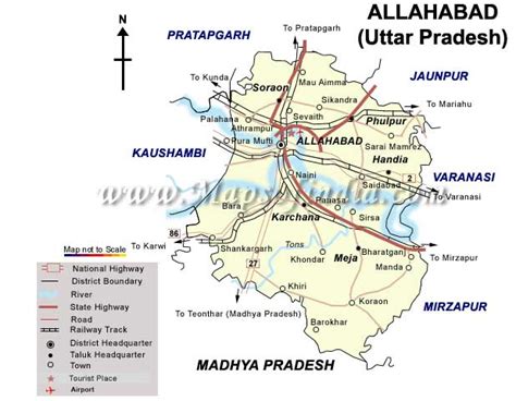 Allahabad Maps, Tourist Attractions in India