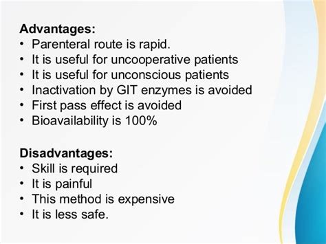 Route of administration of drug