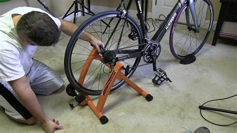 Conquer Indoor Bicycle Cycling Trainer Exercise Stand Setup - YouTube