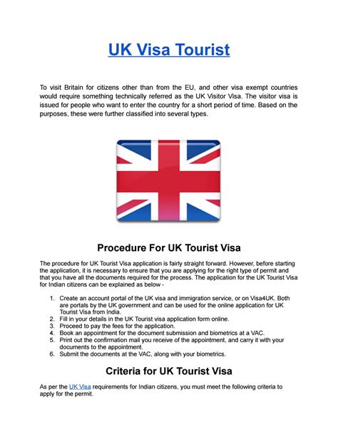 UK Visa Tourist by visaservicesbtw - Issuu