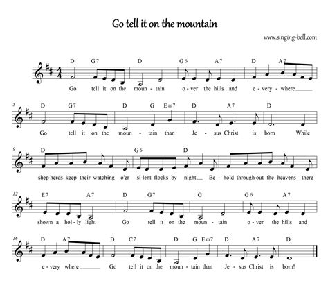 Go Tell it on the Mountain | Free Christmas Carols