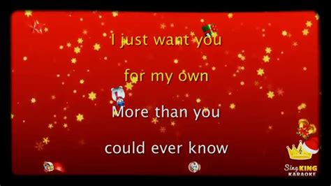 Mariah Carey - All I Want For Christmas Is You Karaoke Lyrics Cover ...