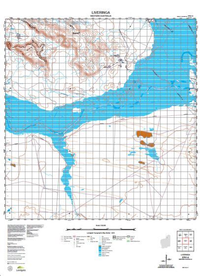 Buy 3761-4 Liveringa Topographic Map by Landgate (2015) – The Chart & Map Shop