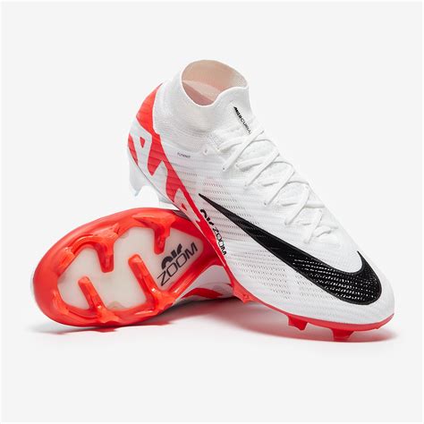 Nike Air Zoom Mercurial Superfly IX Elite FG - White/Bright Crimson ...